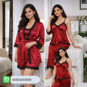 5 Part Night Dress Meron Black Lace