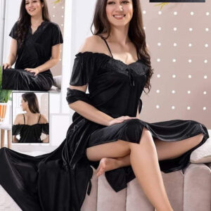 2 Part Night Dress New Design Black