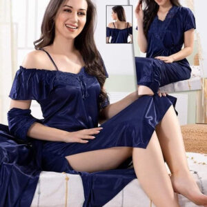 2 Part Night Dress New Design Navy Blue