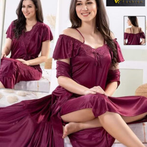 2 Part Night Dress New Design Purple
