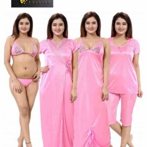 6  Part 3 Quater Night Dress Light Pink
