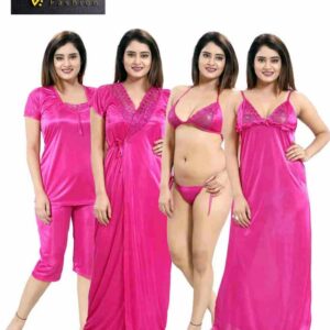 6  Part 3 Quater Night Dress Pink