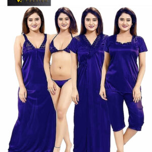 6  Part 3 Quater Night Dress Royal Blue