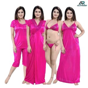 6  Part 3 Quater Night Dress Pink